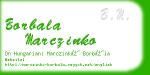 borbala marczinko business card
